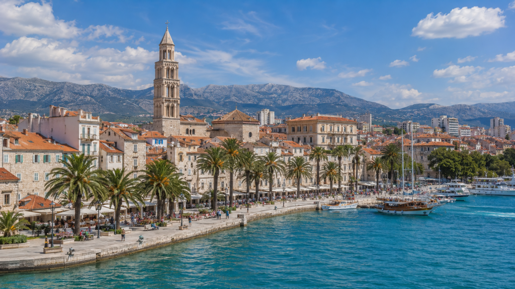 Diocletian’s Palace and historic waterfront in Split, Croatia
