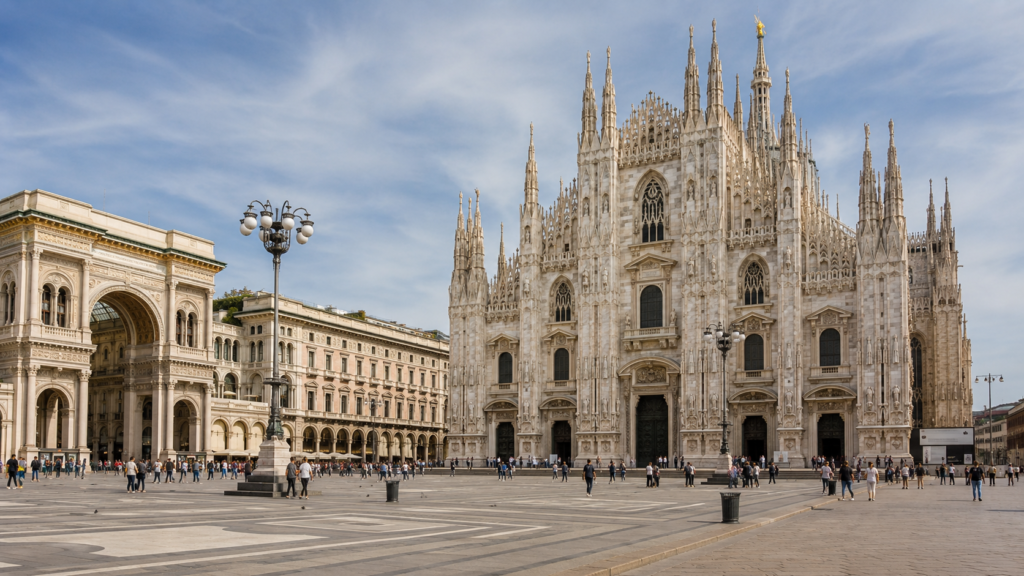Duomo di Milano and Piazza del Duomo in Milan, Italy
