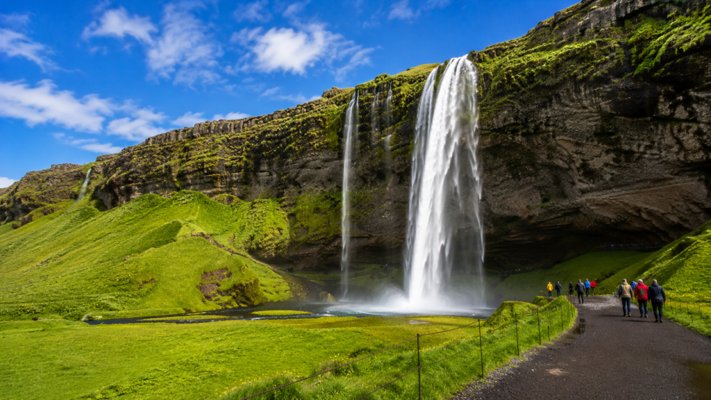 Seljalandsfoss Waterfall in southern Iceland