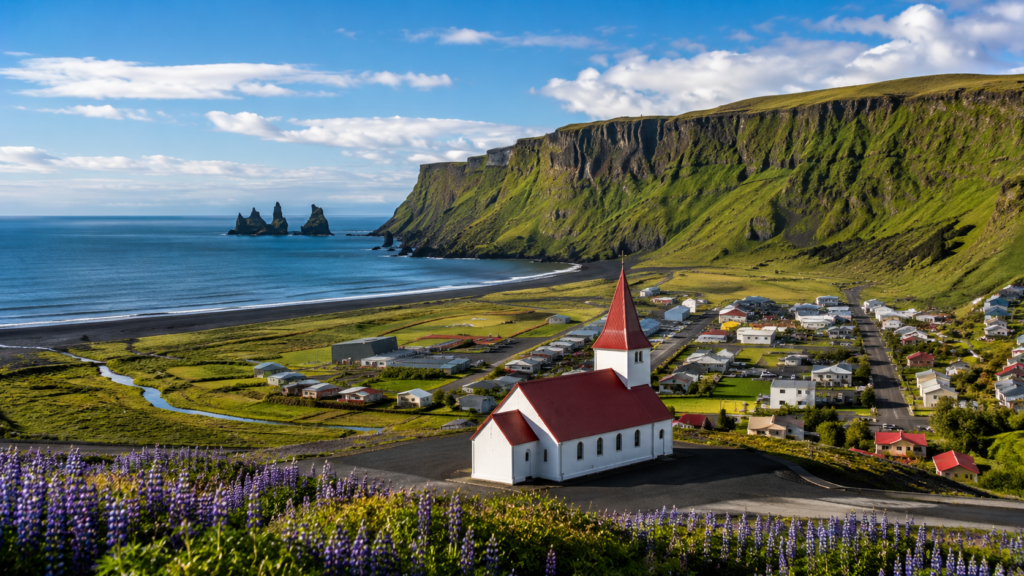Vík í Mýrdal village and black sand beach
