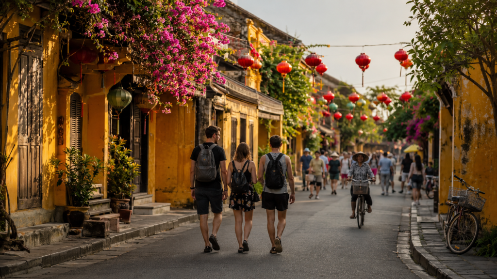 Walking through the historic streets of Hoi An Ancient Town