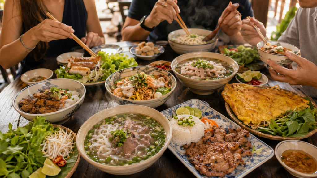 Vietnamese regional cuisine featuring traditional dishes from northern, central and southern Vietnam